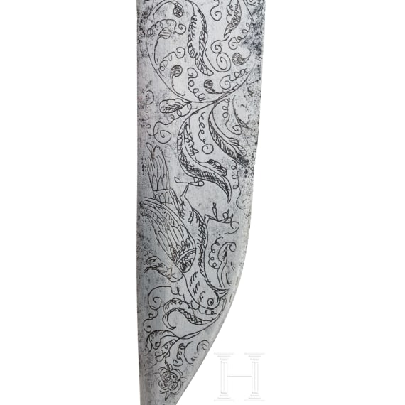A German campaign sabre with a fine calendar blade, dated 1685