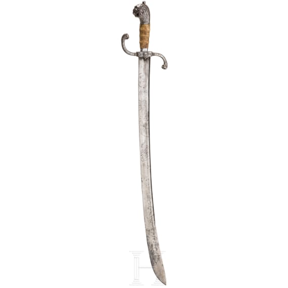A heavy German officer's heavy campaign sabre, circa 1720 and later