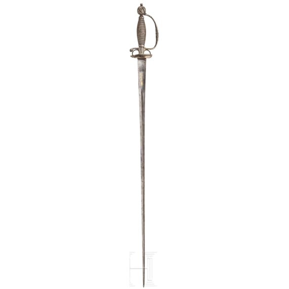 An English silver-mounted gala sword, mid-18th century