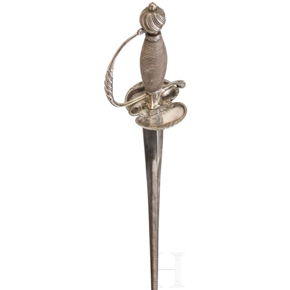 An English silver-mounted gala sword, mid-18th century