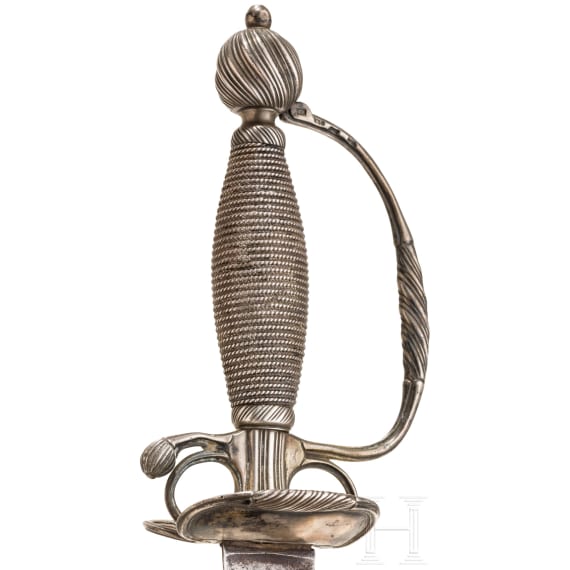An English silver-mounted gala sword, mid-18th century