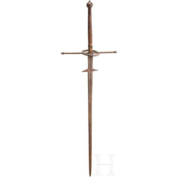 A two-handed sword, historicism in the style of circa 1560