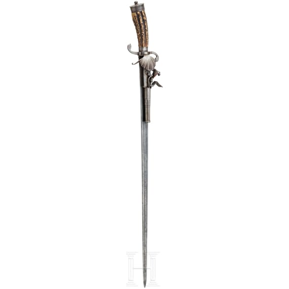An British flintlock hunting hanger, circa 1830