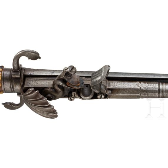 An British flintlock hunting hanger, circa 1830
