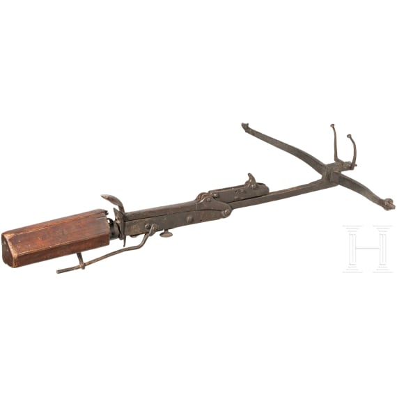 A German bullet crossbow, circa 1630 - 1650