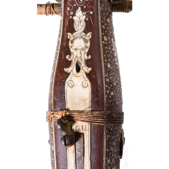 A heavy crossbow by Johann Gottfried H&auml;nisch the Elder (1696 - 1778), Dresden, dated 1717