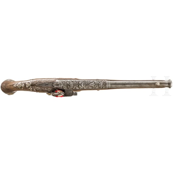 A cut and gilt flintlock pistol for the oriental market, Juste, Paris, circa 1800