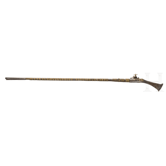 A Tunisian miquelet lock rifle, circa 1800