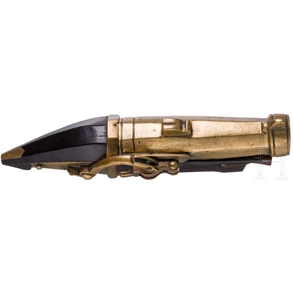 A Japanese miniature matchlock pistol (netsuke teppo), late Edo-period