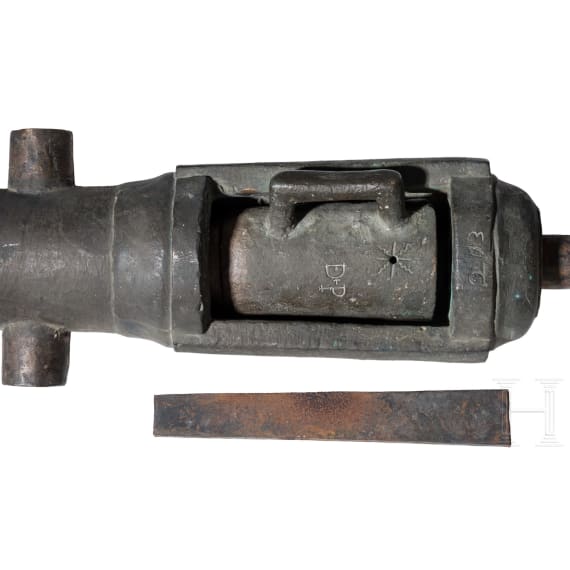 A large French bronze breech-loading cannon, 16th century