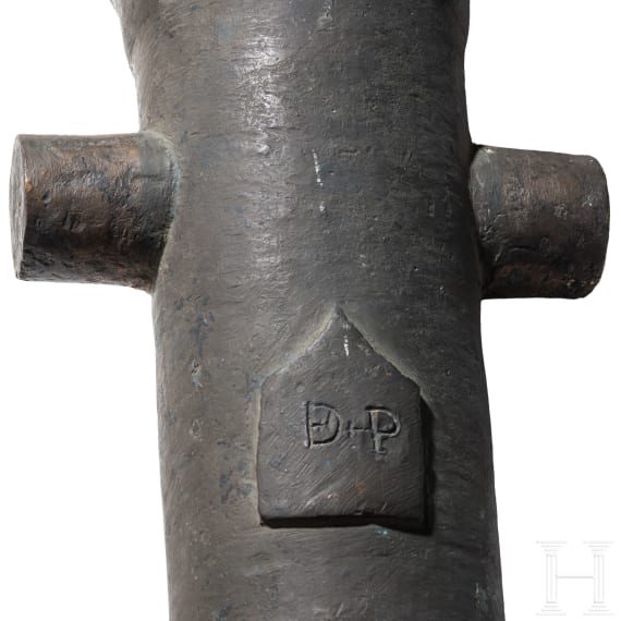 A large French bronze breech-loading cannon, 16th century