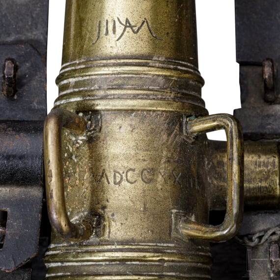A French miniature cannon, dated 1722