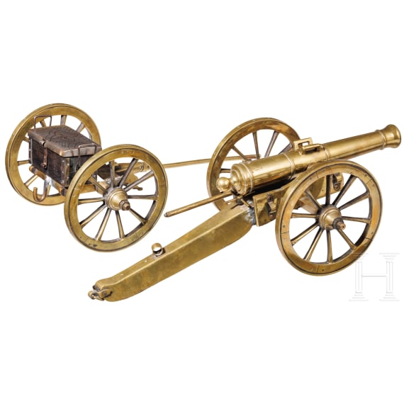 A French model of a field gun with limber, circa 1900