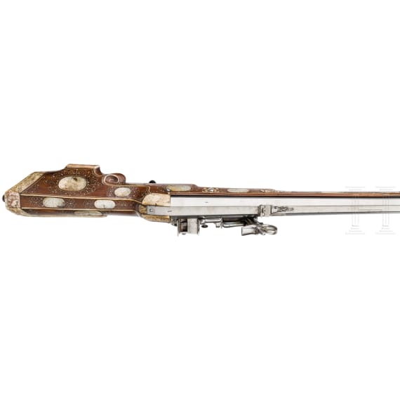 A heavy bone-inlaid wheellock rifle, Nuremberg, circa 1620
