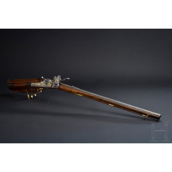 A significant deluxe wheellock rifle by Johann Jacob Kuchenreuter of Steinweg near Regensburg, circa 1760