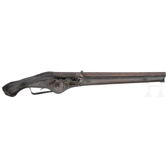 A long Dutch wheellock pistol, circa 1640/50