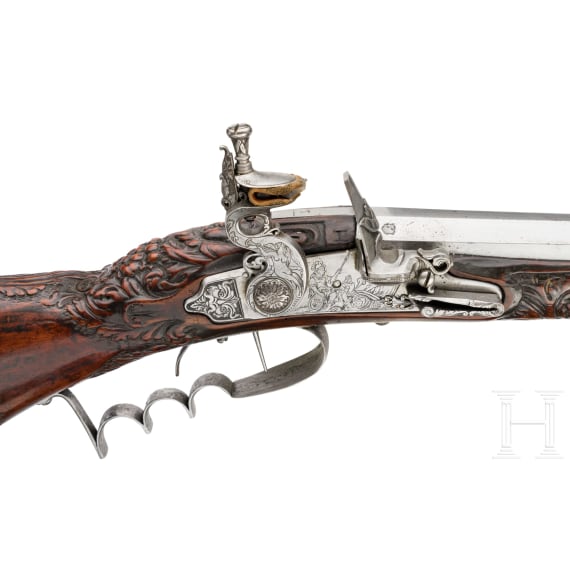 A deluxe princely flintlock rifle belonging to Friedrich VI of Baden-Durlach, Barthel Bauer and Johann Michael Maucher of Durlach, circa 1670