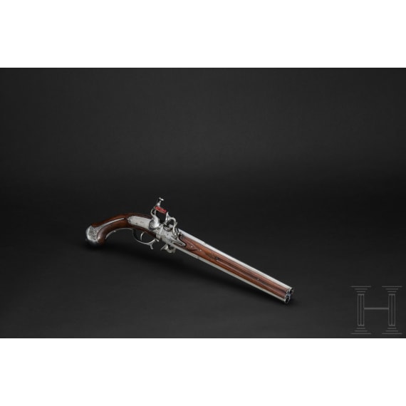 A northern German snaphaunce over-and-under pistol, circa 1670/80