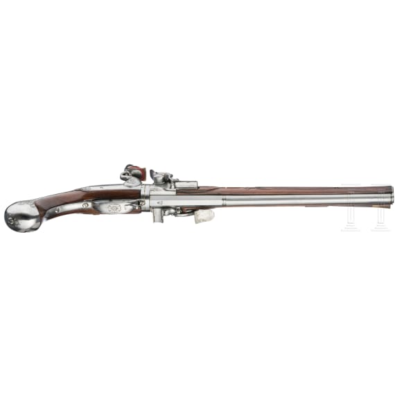A northern German snaphaunce over-and-under pistol, circa 1670/80