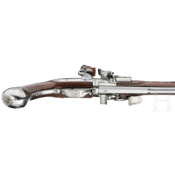 A northern German snaphaunce over-and-under pistol, circa 1670/80
