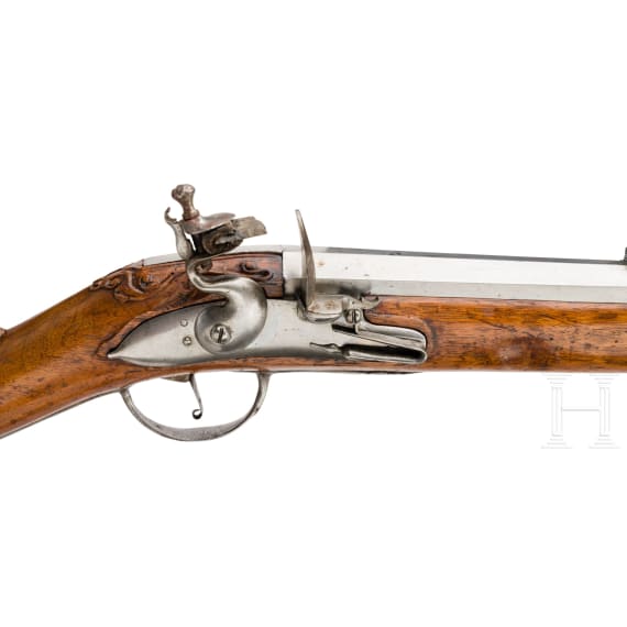 A heavy flintlock rifle from the armoury of the Princes of Salm-Reifferscheidt at Dyck Castle, circa 1700