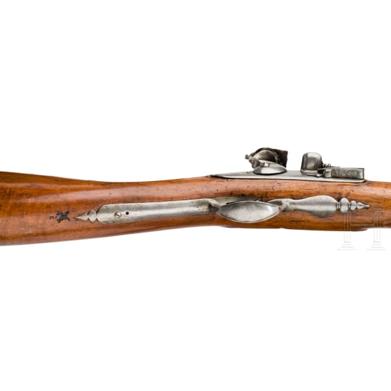 A heavy flintlock rifle from the armoury of the Princes of Salm-Reifferscheidt at Dyck Castle, circa 1700