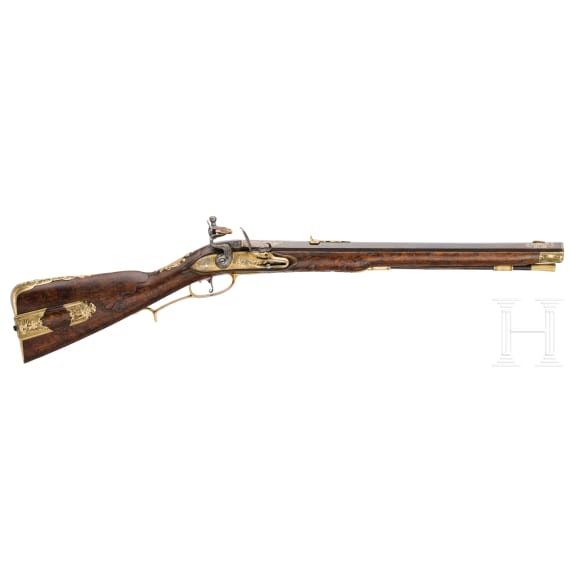 A deluxe flintlock carbine from the armoury of the Princes of Esterh&aacute;zy by Caspar Zellner of Vienna, circa 1720