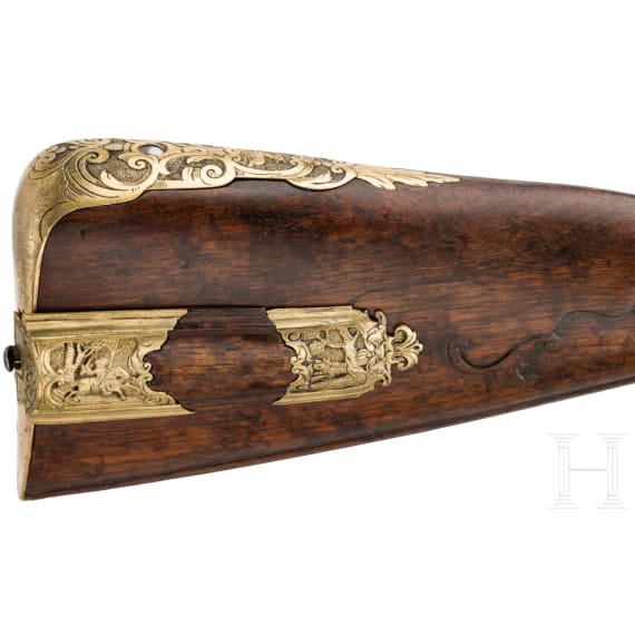 A deluxe flintlock carbine from the armoury of the Princes of Esterh&aacute;zy by Caspar Zellner of Vienna, circa 1720