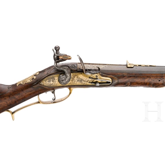 A deluxe flintlock carbine from the armoury of the Princes of Esterh&aacute;zy by Caspar Zellner of Vienna, circa 1720