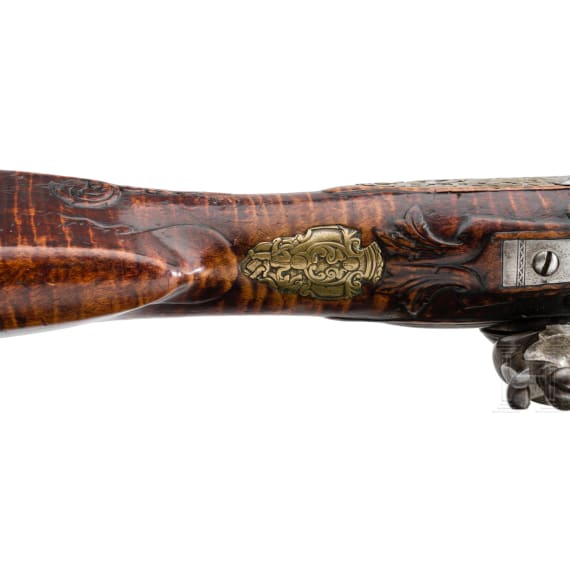 A German flintlock rifle, Hans Loeffler in Ruhla, dated 1723