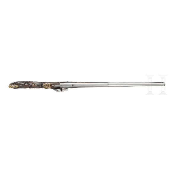 A fine Spanish miquelet smooth-bore rifle by Astiazaran of Guipuzcoa, circa 1800