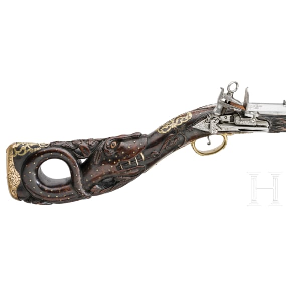 A fine Spanish miquelet smooth-bore rifle by Astiazaran of Guipuzcoa, circa 1800