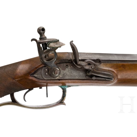 A flintlock rifle, Teutenberg in Herdzingen (?), circa 1810