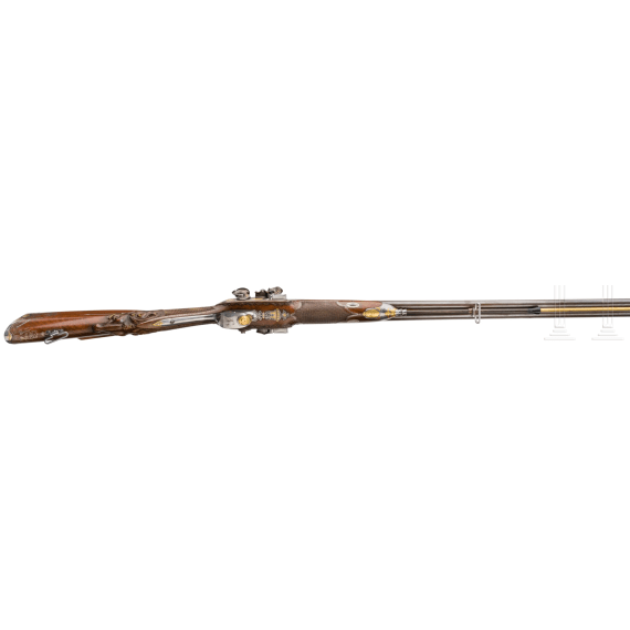 A significant deluxe side-by-side flintlock shotgun by Jean L&eacute;page, Paris, circa 1820