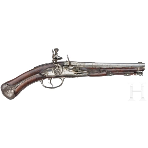 A flintlock pistol by Pietro Fiorenti in Brescia (Italy), circa 1700