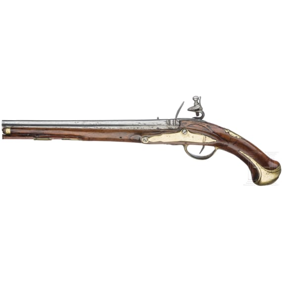 A military(?) flintlock pistol, circa 1700