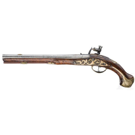 A flintlock pistol, Li&egrave;ge, circa 1720