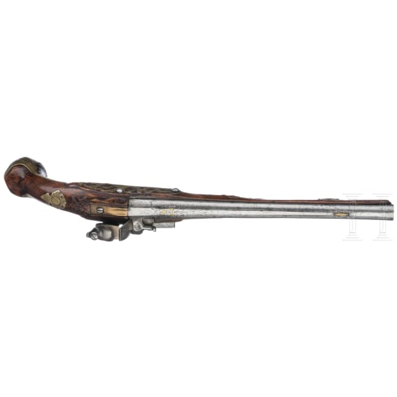A flintlock pistol, Li&egrave;ge, circa 1720