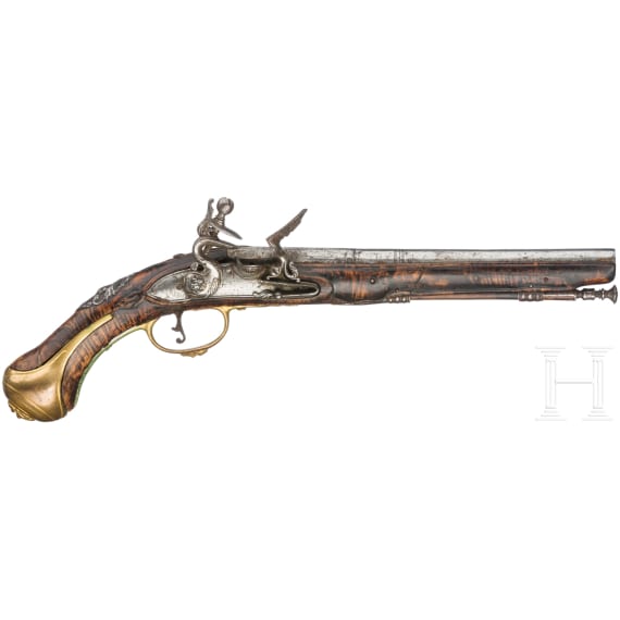 An Italian flintlock pistol, circa 1730