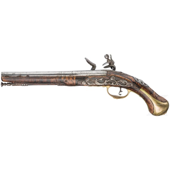 An Italian flintlock pistol, circa 1730
