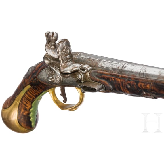 An Italian flintlock pistol, circa 1730