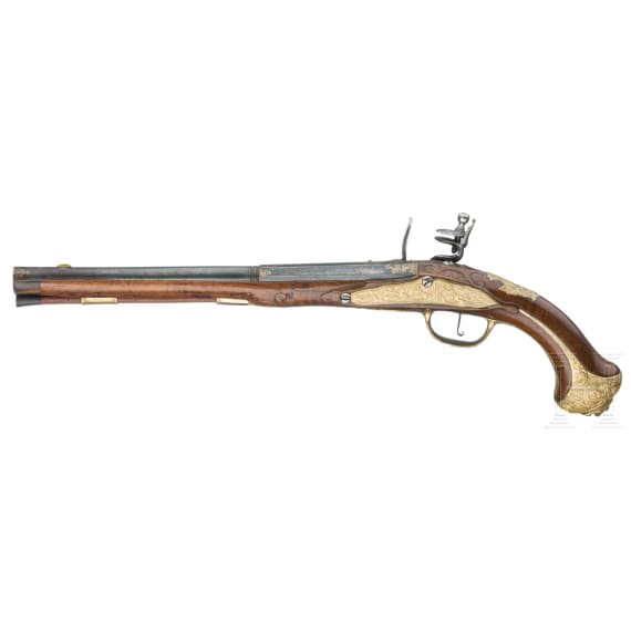 A pair of fine flintlock pistols by Felix Roscher in Carlsbad, circa 1730
