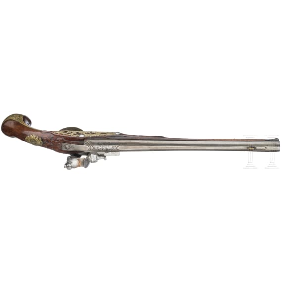 A princely German flintlock pistol by Johann Martin Felbert in Ravensburg, circa 1730