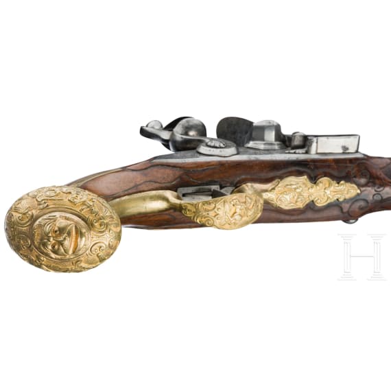 A pair of fine flintlock pistols by Felix Roscher in Carlsbad, circa 1730