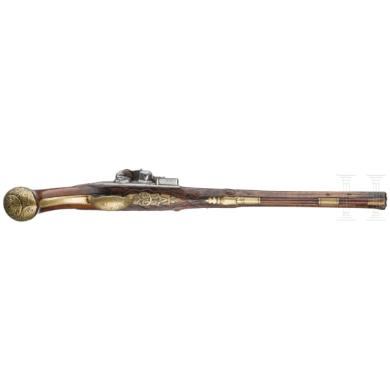 A princely German flintlock pistol by Johann Martin Felbert in Ravensburg, circa 1730