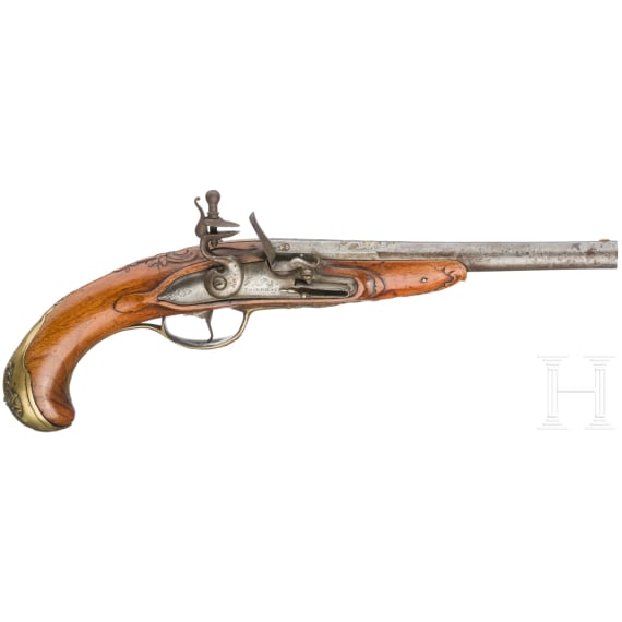 A pair of flintlock pistols, Daniel Thiermay in Paris, circa 1740