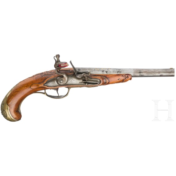 A pair of flintlock pistols, Daniel Thiermay in Paris, circa 1740