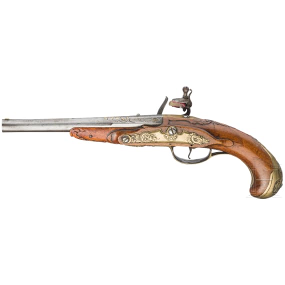 A pair of flintlock pistols, Daniel Thiermay in Paris, circa 1740