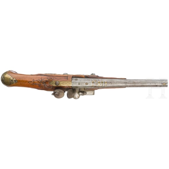 A pair of flintlock pistols, Daniel Thiermay in Paris, circa 1740