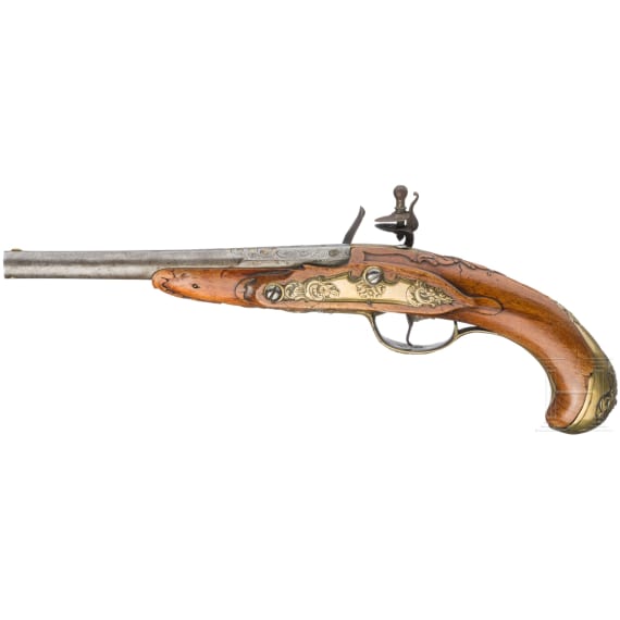 A pair of flintlock pistols, Daniel Thiermay in Paris, circa 1740
